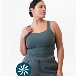 Athleta transcend square neck crop sports bra Eden